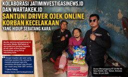 Peduli Sesama KWI DPC Sidoarjo Santuni Driver Ojek Online Korban Kecelakaan yang Hidup Sebatang Kara