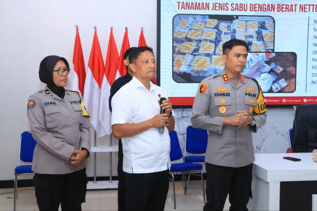 Sesi Konferensi Pers Polres Ngawi